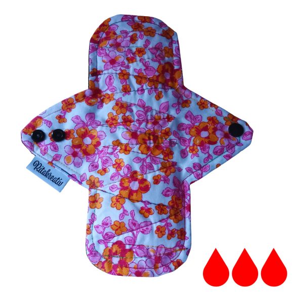 Narancs virág mosható betét 22cm