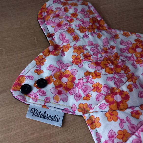 Narancs virág mosható betét 22cm