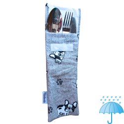 Boston terrier evőeszköztartó