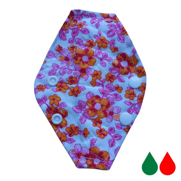 Narancs virág tanga mosható betét 16cm - tisztasági