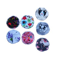   7db mosható arctisztító korong bambusszal, meglepetés mintával