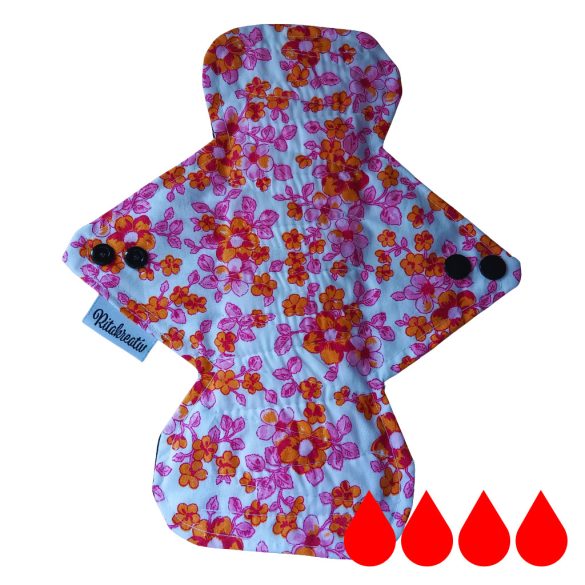 Narancs virág mosható betét 26cm