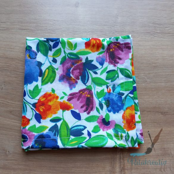Virágok textilszalvéta / textilzsebkendő