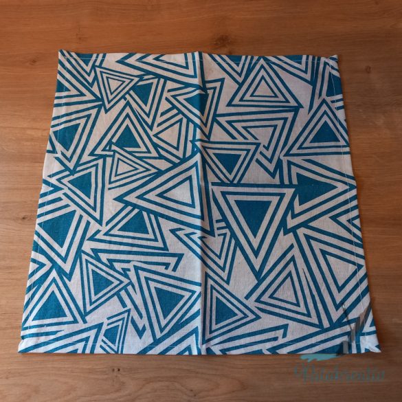 Kék háromszögek textilszalvéta / textilzsebkendő
