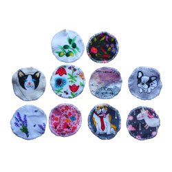   10db mosható arctisztító korong bambusszal, meglepetés mintával